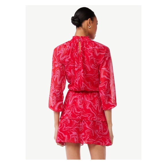 SCOOP Women’s Tiered Mini Dress - Picture 2 of 4